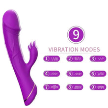 ARMONY - DILDO VIBRADOR COELHO SILICONE ROXO - Sexshoptuga  Sexshoptuga 