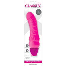 CLASSIX - DILDO VIBRANTE MR. RIGHT MULTI-VELOCIDADE 15,5 CM ROSA - Sexshoptuga  Sexshoptuga 