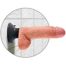 KING COCK - DILDO VIBRANTE COM TESTÍCULOS 20.3 CM NATURAL - Sexshoptuga  Sexshoptuga 