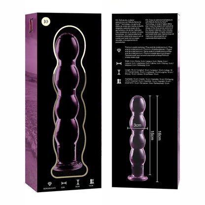 NEBULA SERIES BY IBIZA - MODELO 10 DILDO VIDRO BOROSILICADO TRANSPARENTE 16.5 CM -O- 3.5 CM - Sexshoptuga 