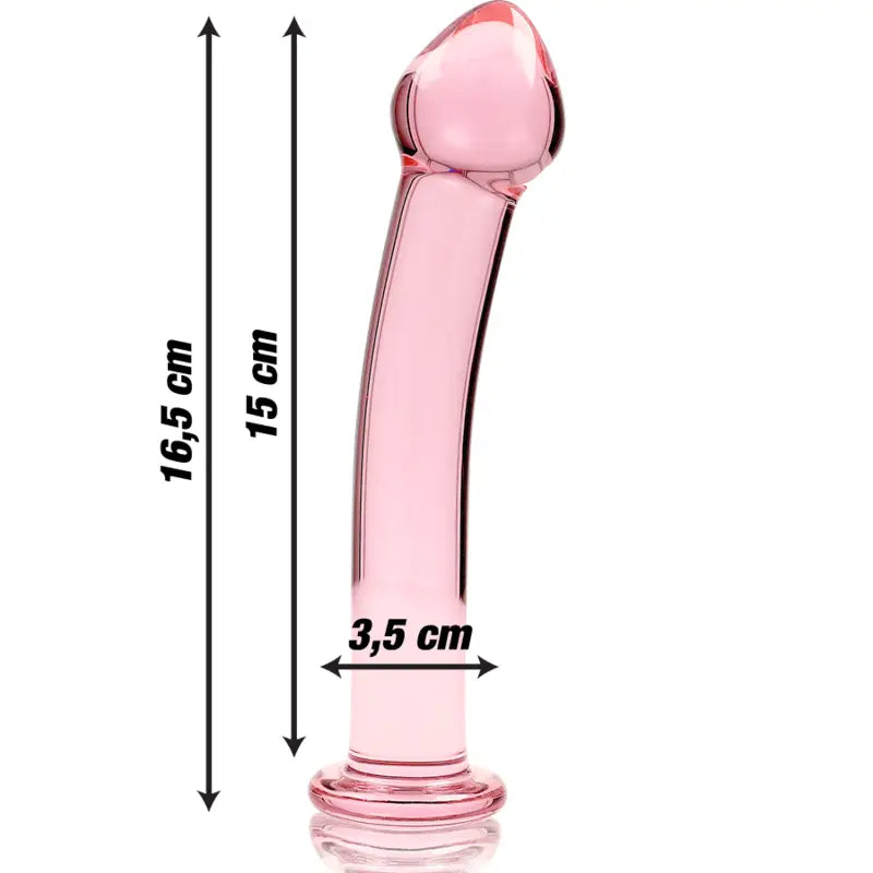 NEBULA SERIES BY IBIZA - MODELO 11 DILDO VIDRO BOROSILICADO TRANSPARENTE 16 CM -O- 3 CM - Sexshoptuga 