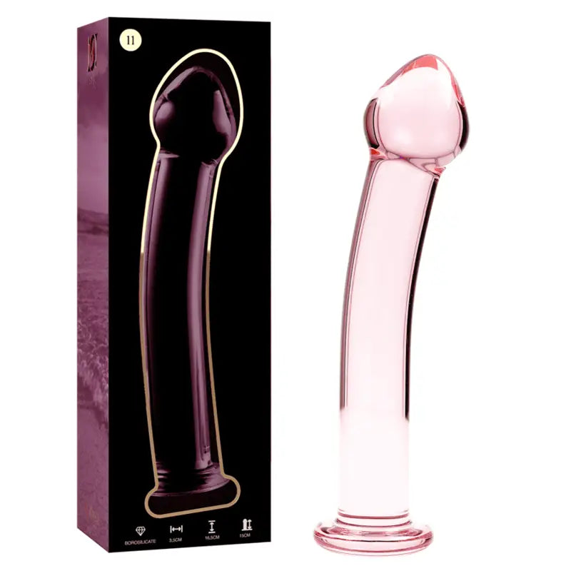 NEBULA SERIES BY IBIZA - MODELO 11 DILDO VIDRO BOROSILICADO TRANSPARENTE 16 CM -O- 3 CM - Sexshoptuga 