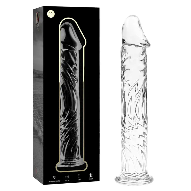 Dildo Vidro Borosilicado Transparente Nebula Series by Ibiza 17 cm