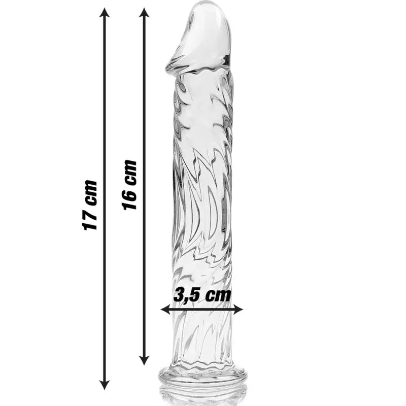 Dildo Vidro Borosilicado Transparente Nebula Series by Ibiza 17 cm