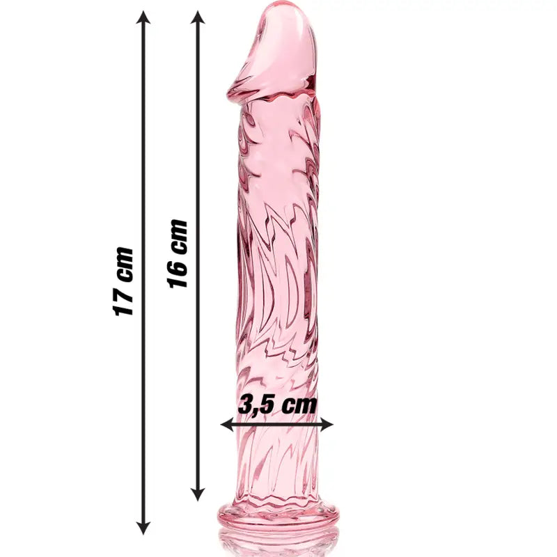 Dildo Vidro Borosilicado Transparente Nebula Series by Ibiza 17 cm