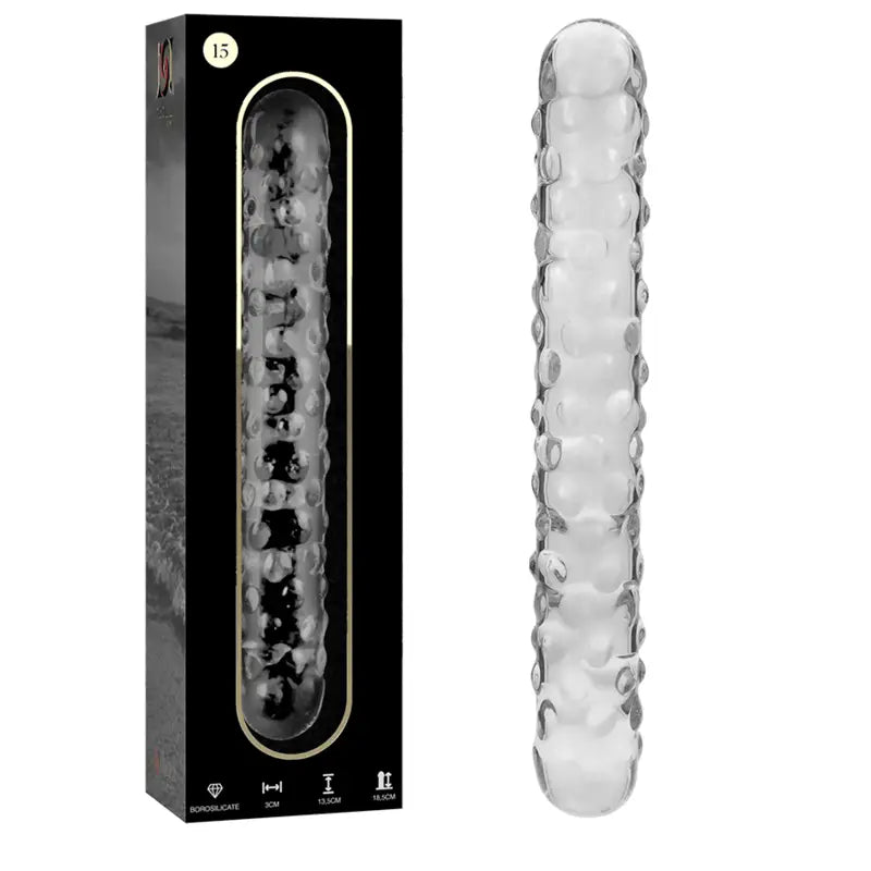 Dildo Vidro Borosilicado Transparente Nebula Series by Ibiza 18.5 cm