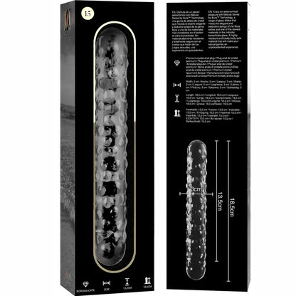 Dildo Vidro Borosilicado Transparente Nebula Series by Ibiza 18.5 cm