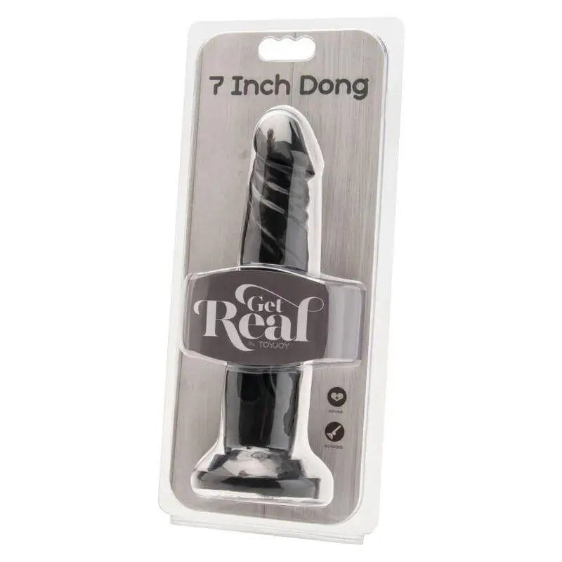 GET REAL - DONG 18 CM PRETO - Sexshoptuga 