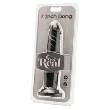 GET REAL - DONG 18 CM PRETO - Sexshoptuga  Sexshoptuga 