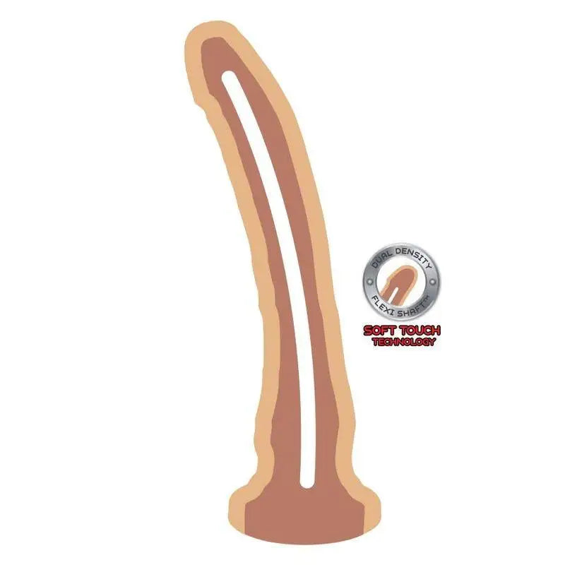 GET REAL - DONG DUAL DENSIDADE PELE 20,5 CM - Sexshoptuga 