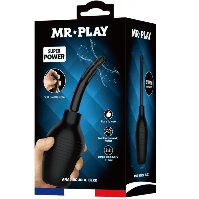 MR PLAY - DUCHA ANAL BLKC SUPER POWER PRETA - Sexshoptuga 