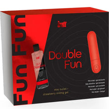 INTT RELEASES - DUPLO FUN KIT COM BALA VIBRANTE E GEL DE MASSAGEM DE MORANGO - Sexshoptuga  Sexshoptuga 