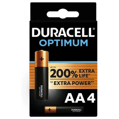 DURACELL - OPTIMUM 200 BATERIA ALCALINA AA LR6 4 UNIDADE - Sexshoptuga 