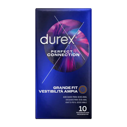 DUREX - CONEXÃO PERFEITA LUBRIFICAÇÃO EXTRA DE SILICONE 10 UNIDADES - Sexshoptuga 