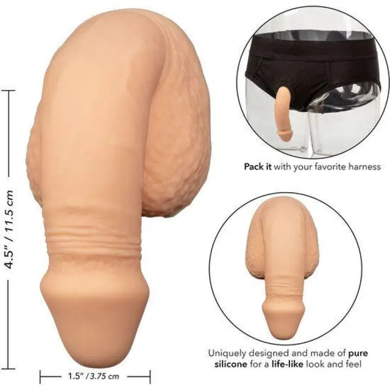 CALEXOTICS - EMBALAGEM DE SILICONE PÊNIS 12.75 CM CARNE - Sexshoptuga 