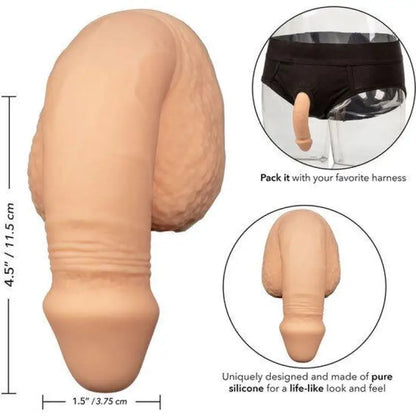 CALEXOTICS - EMBALAGEM DE SILICONE PÊNIS 12.75 CM CARNE - Sexshoptuga 