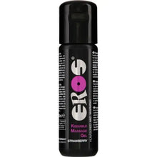 EROS - ÓLEO DE MASSAGEM COM EFEITO CALOR DE MORANGO BEIJVEL 100 ML - Sexshoptuga  Sexshoptuga 