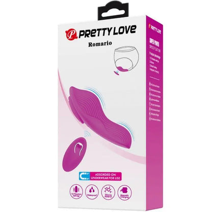 PRETTY LOVE - ESTIMULADOR DE CLITÓRIS ROMARIO LAY-ON CONTROLE REMOTO ROSA - Sexshoptuga 