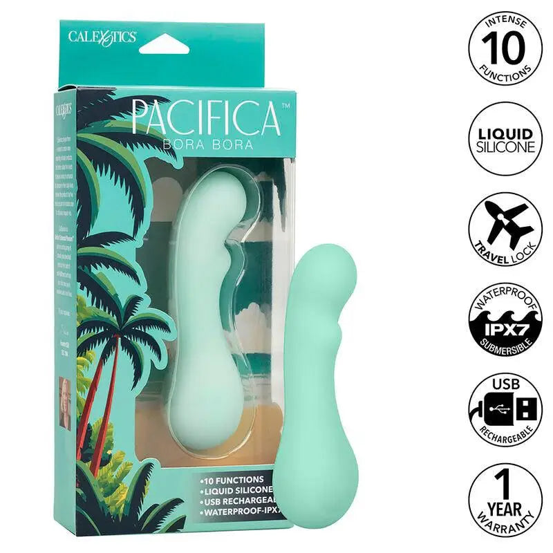 CALEXOTICS - PACIFICA BORA BORA ESTIMULADOR PONTO G 10 VIBRAÇÕES AQUA - Sexshoptuga 