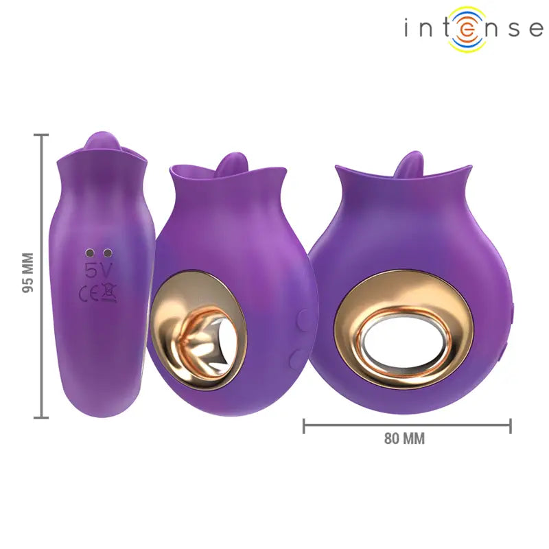 INTENSE - ESTIMULADOR DE CLITÓRIS TULI 9 VIBRAÇÕES E 9 OSCILAÇÕES ROXO - Sexshoptuga 