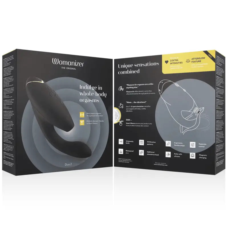 WOMANIZER - DUO 2 ESTIMULADOR PRETO - Sexshoptuga 