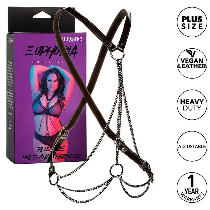 CALEXOTICS - EUPHORIA MULTICANTES HARNESS PREMIUM TAMANHO PLUS - Sexshoptuga 