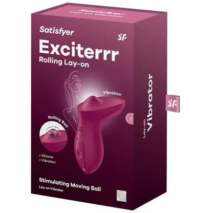 SATISFYER - EXCITERRR VIBRADOR LAY-ON CLITORIS BERRY - Sexshoptuga 