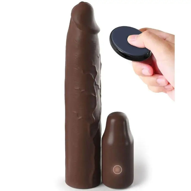 FANTASY X- TENSIONS - MANGA PIPEDREAMS 22,86 CM + 7,62 CM PLUG REMOTE BROWN - Sexshoptuga 