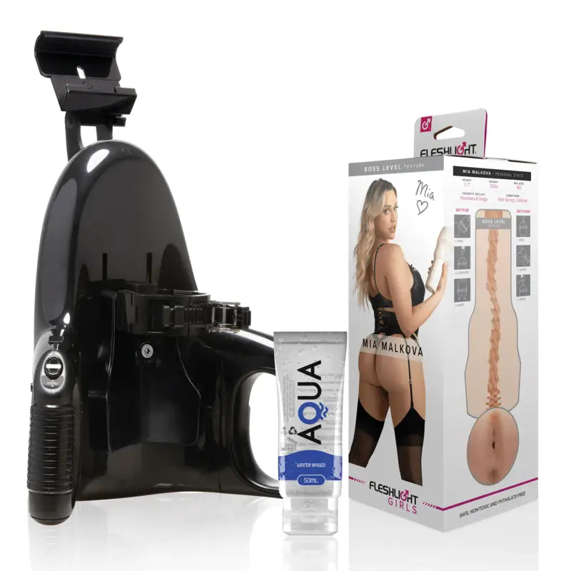 FLESHLIGHT - MIA MALKOVA BOSS LEVEL + LANÇAMENTO UNIVERSAL + LUBRIFICANTE AQUA QUALITY 50 ML - Sexshoptuga 