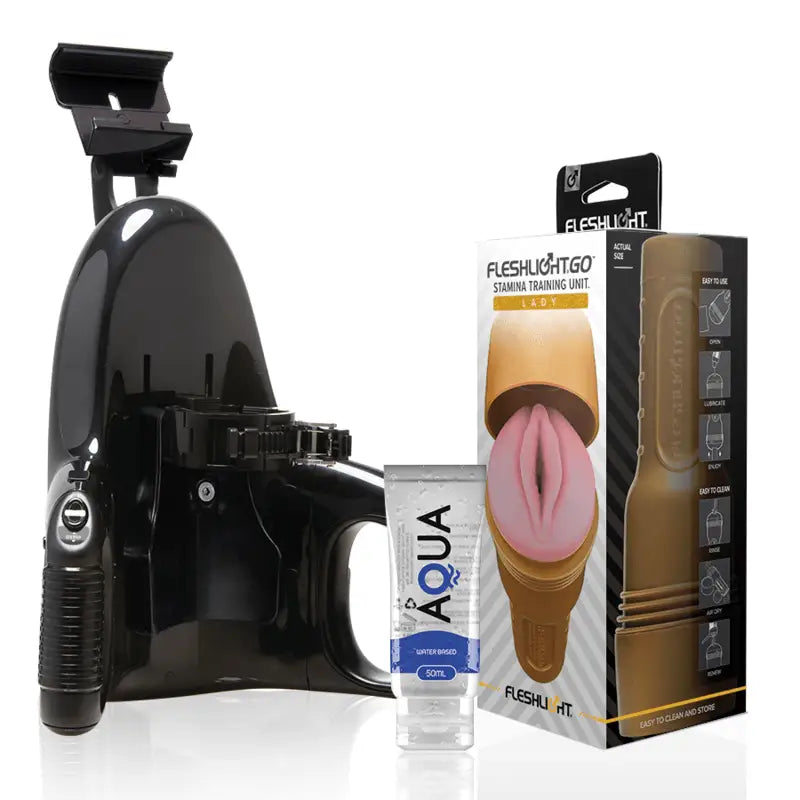 FLESHLIGHT - UNIDADE DE TREINAMENTO STAMINA GO SENHORA + LANÇAMENTO UNIVERSAL + LUBRIFICANTE AQUA QUALITY 50 ML - Sexshoptuga 