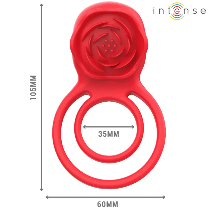 INTENSE - GAIL ESTIMULADOR ROSE 10 VIBRAÇÕES VERMELHO CONTROLE REMOTO - Sexshoptuga 