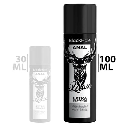 BLACK HOLE - GEL BASE DE SILICONE DILATAÇÃO ANAL 100 ML - Sexshoptuga 