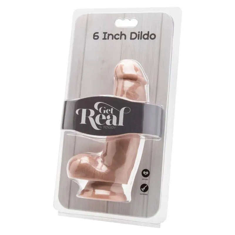 GET REAL - DILDO 12 CM COM BOLAS PELE - Sexshoptuga 