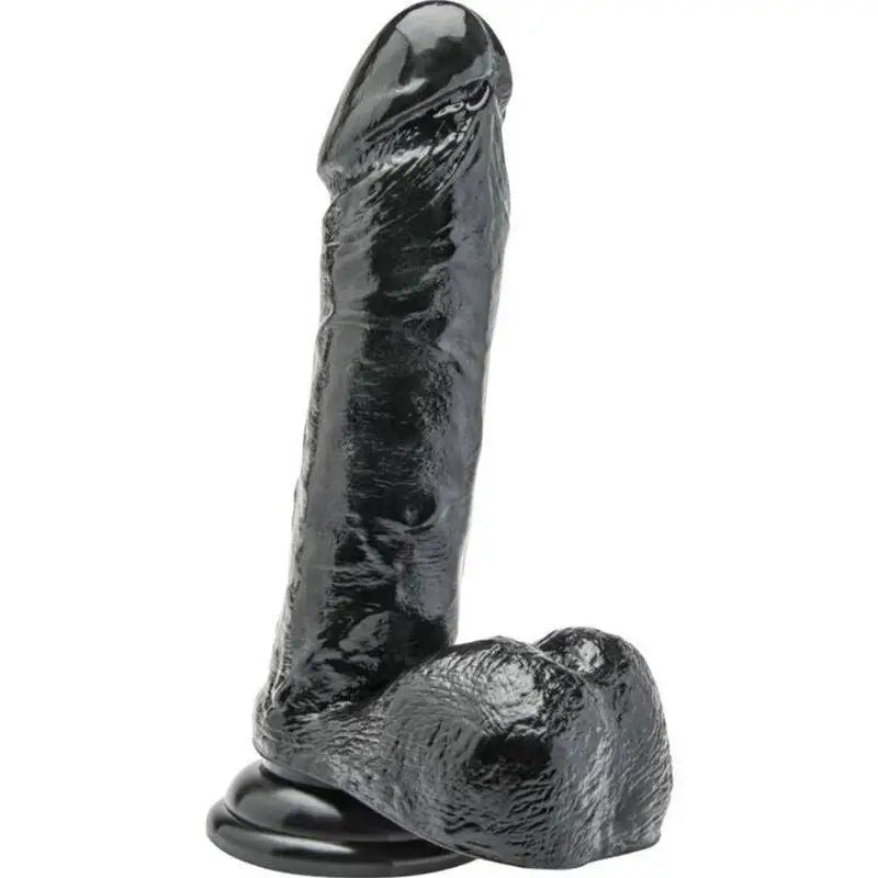 GET REAL - DILDO 18 CM COM BOLAS PRETAS - Sexshoptuga 