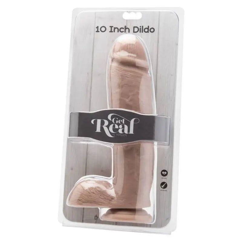 GET REAL - DILDO 25,5 CM COM BOLAS PELE - Sexshoptuga 