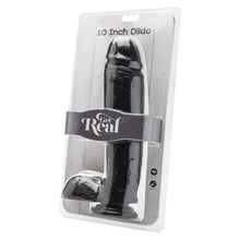 GET REAL - DILDO 25,5 CM COM BOLAS PRETO - Sexshoptuga  Sexshoptuga 