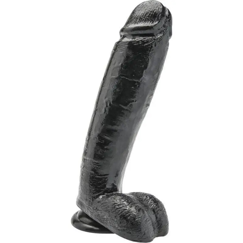 GET REAL - DILDO 25,5 CM COM BOLAS PRETO - Sexshoptuga 