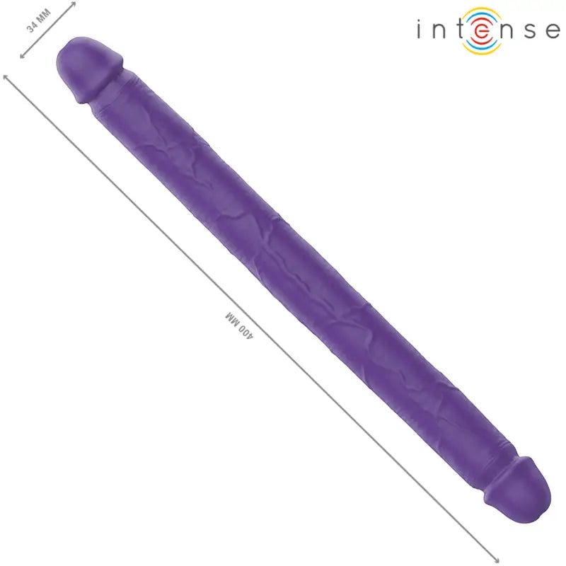 INTENSE - GUNTER DILDO VIBRADOR DUPLO 40 CM ROXO CONTROLE REMOTO - Sexshoptuga 