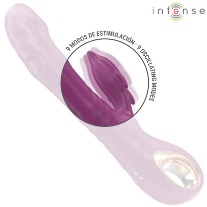 INTENSE - HALLE VIBRADOR MULTIFUNCIONAL COM LÍNGUA ESTIMULANTE DE GOLFINHOS ROXO - Sexshoptuga 