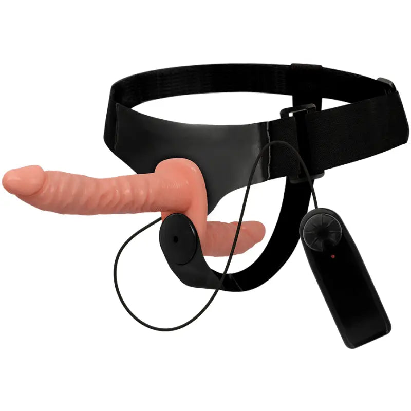 HARNESS ATTRACTION - HARRIS DUPLA PENETRACI N COM VIBRAO 18 CM -O- 3.5 CM - Sexshoptuga 