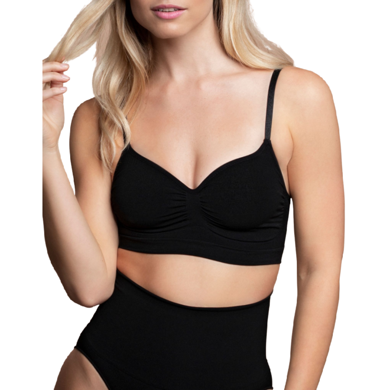 BYE-BRA - MEDIUM CONTROL SUTI SEM PONTOS PRETO TAMANHO S Sexshoptuga 