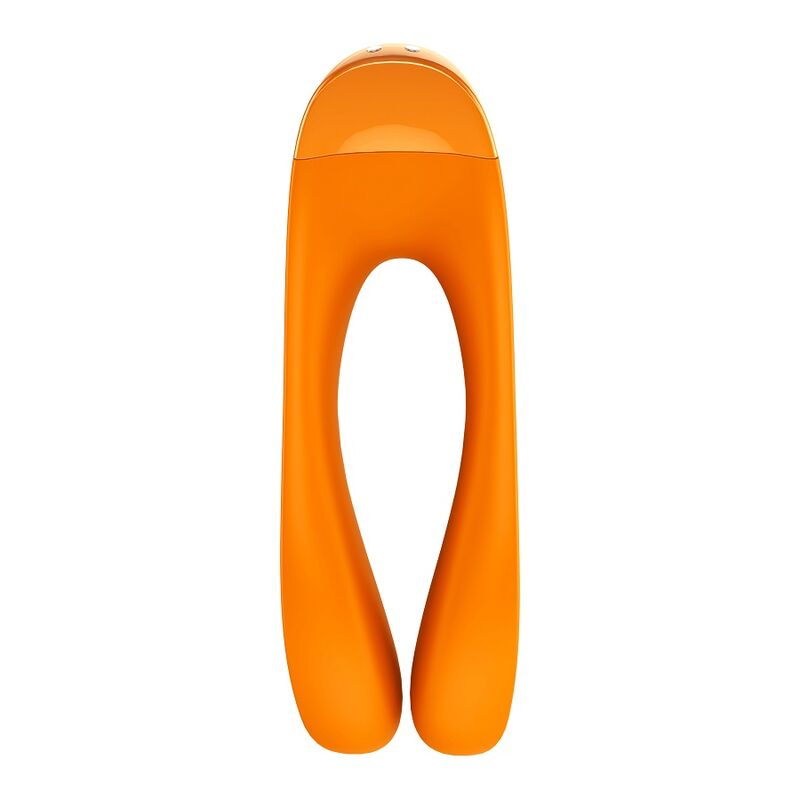 SATISFYER - VIBRADOR DE DEDO CANDY CANE LARANJA - Sexshoptuga  Sexshoptuga 