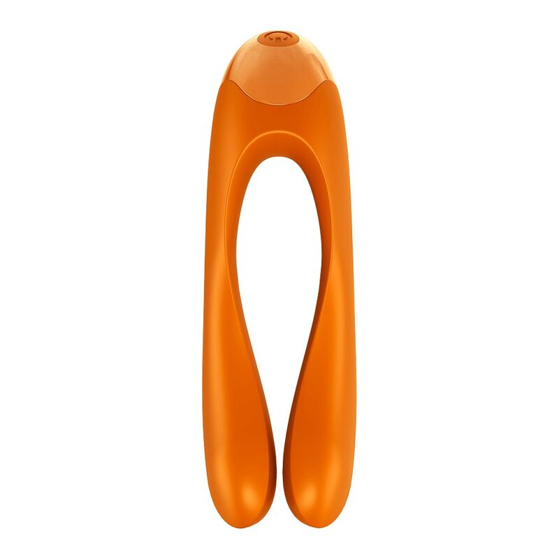 SATISFYER - VIBRADOR DE DEDO CANDY CANE LARANJA - Sexshoptuga  Sexshoptuga 