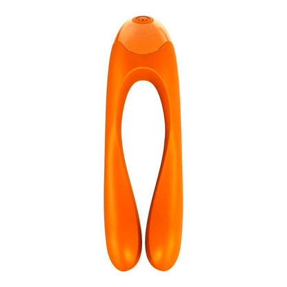 SATISFYER - VIBRADOR DE DEDO CANDY CANE LARANJA - Sexshoptuga 