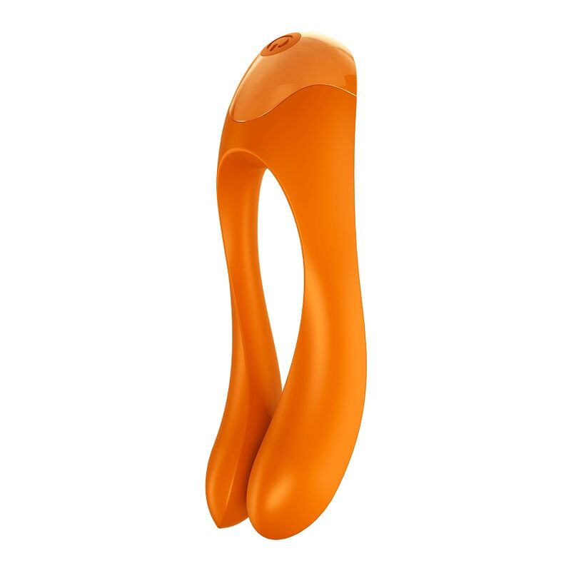 SATISFYER - VIBRADOR DE DEDO CANDY CANE LARANJA - Sexshoptuga  Sexshoptuga 