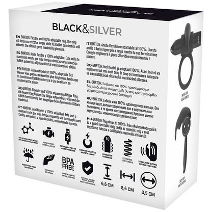 BLACK&SILVER - BURTON REMOTE CONTROL COCKRING WATCHME - Sexshoptuga 