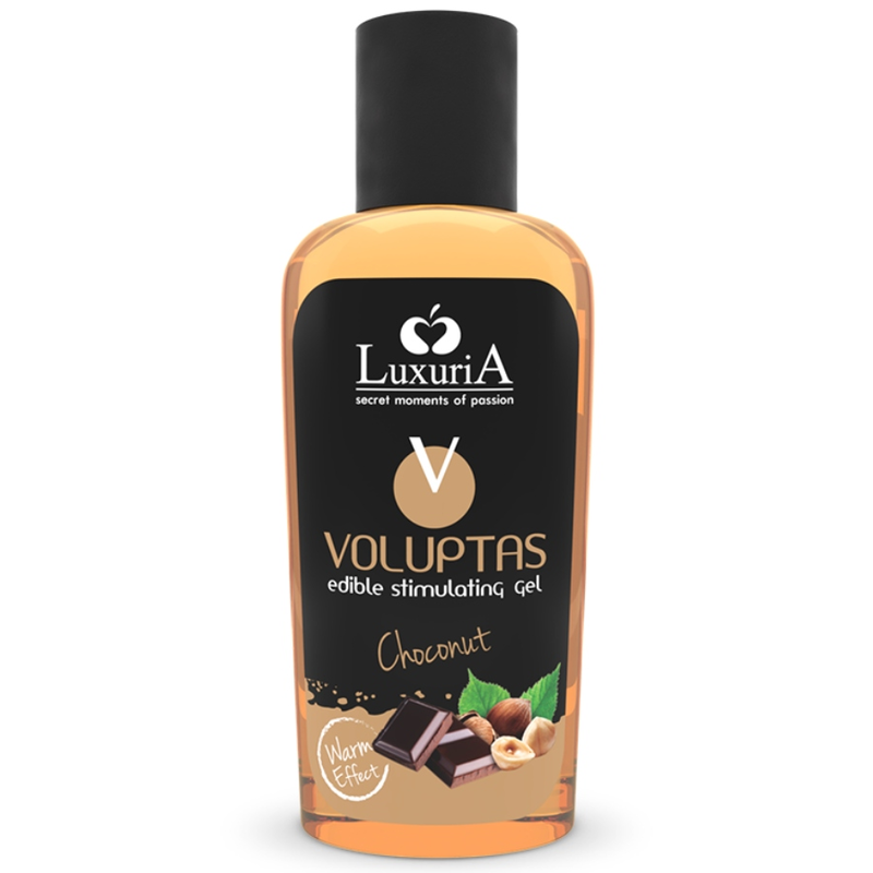 INTIMATELINE LUXURIA - VOLUPTAS GEL DE MASSAGEM COMESTÍVEL EFEITO AQUECEDOR - CHOCONUT 100 ML - Sexshoptuga  Sexshoptuga 