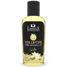 INTIMATELINE LUXURIA - VOLUPTAS GEL DE MASSAGEM COMESTÍVEL EFEITO AQUECEDOR - BAUNILHA 100 ML - Sexshoptuga 