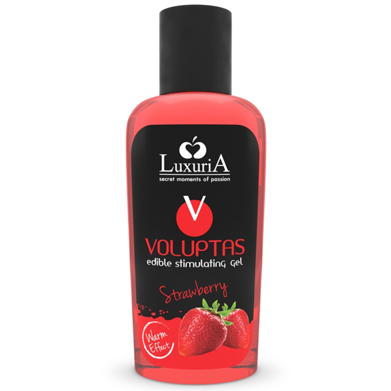 INTIMATELINE LUXURIA - VOLUPTAS GEL DE MASSAGEM COMESTÍVEL EFEITO AQUECEDOR - MORANGO 100 ML - Sexshoptuga  Sexshoptuga 