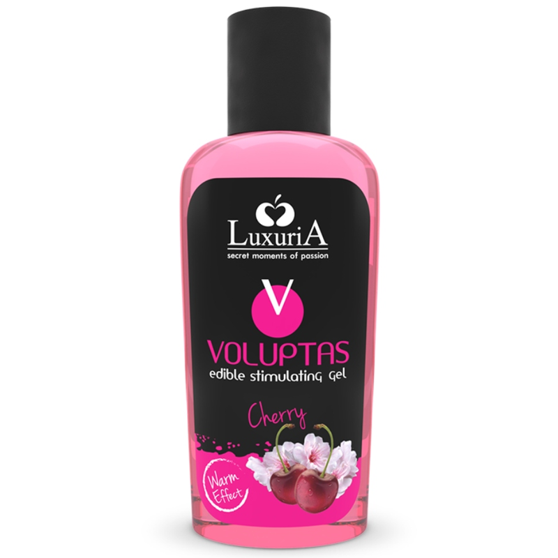 INTIMATELINE LUXURIA - VOLUPTAS GEL DE MASSAGEM COMESTÍVEL EFEITO AQUECEDOR - CEREJA 100 ML - Sexshoptuga  Sexshoptuga 